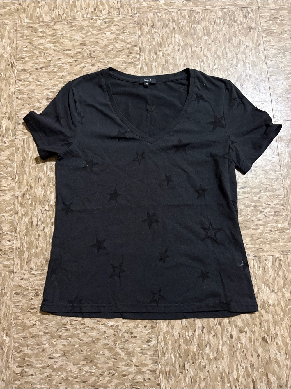 Rails The Cara V-Neck Black Star Burnout Tee
